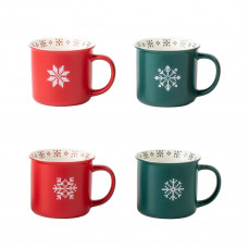 TAZZA XMAS SNOWFLAKE 355CC ASS. (12pz)